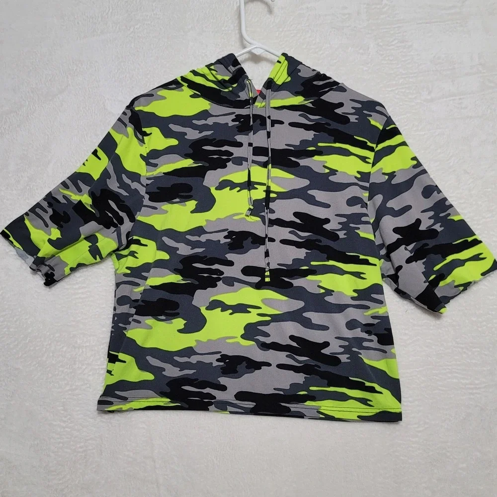 Roma Concept Boys Hoodie Size 2X Camouflage Pullover Gray/Green